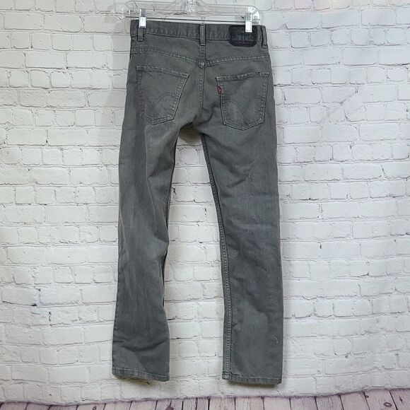 Levi's Red Tab 511 Skinny Gray Jeans Slim Fit Pant Stretch Denim Kids 14 27x27 - Picture 7 of 8
